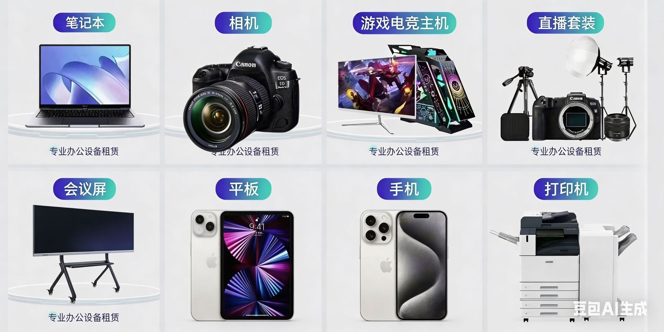 路涛飞其他供需一站式免押金租设备，电脑 直播设备 手机 相机 机器人 无人机