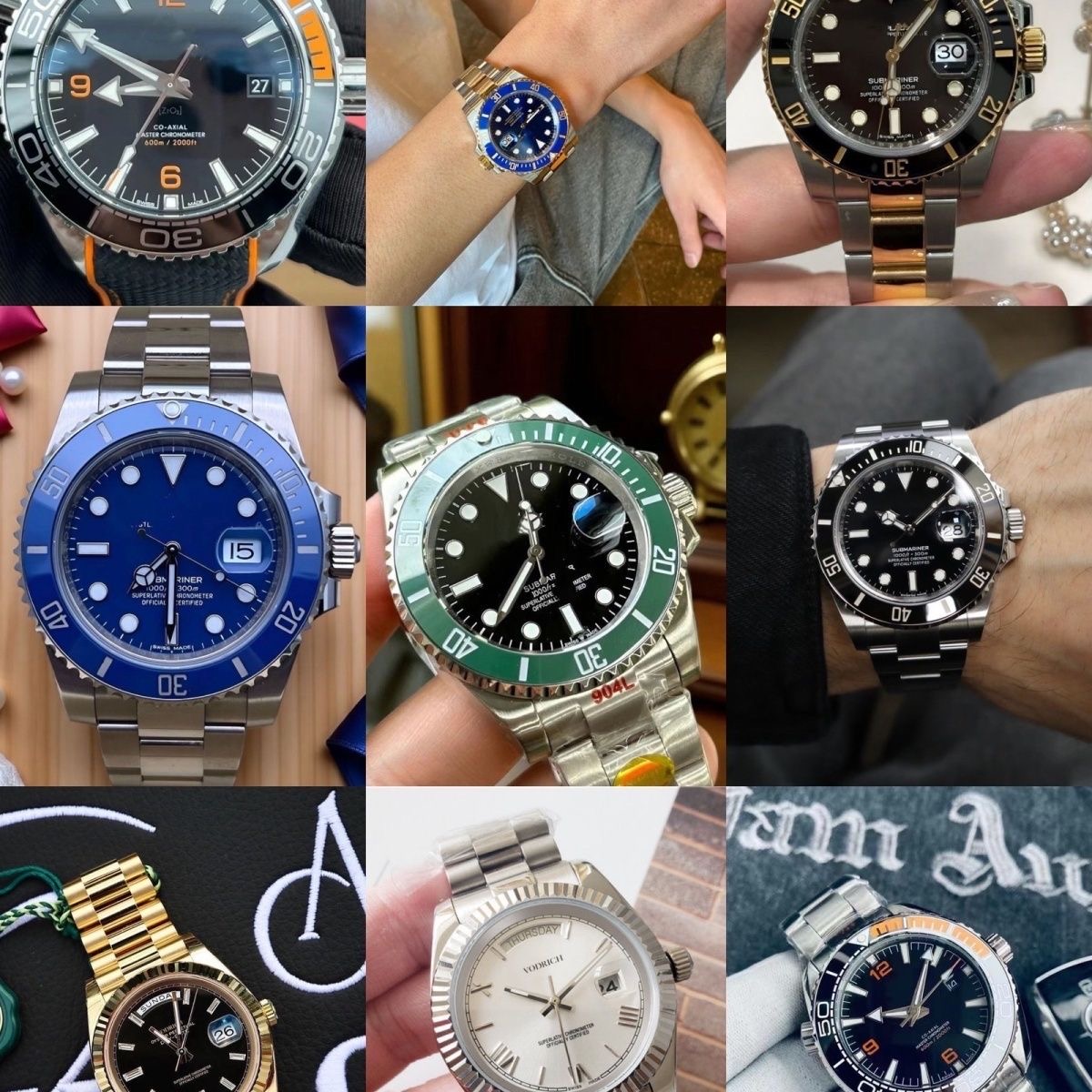 吴佳豪品牌货源货源，国标精品手表，水鬼日志低至150