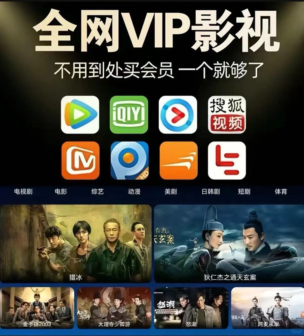 朱高青找合伙人提供影视会员货源，拿货1-2元，售价29.9元，诚寻代理合作商
