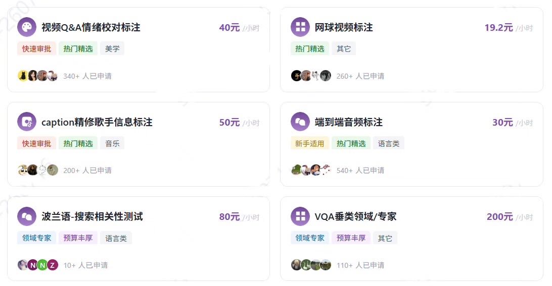 陈惠文找合伙人AI数据标注正规平台！图像/视频/文本/语音四大类任务全都有