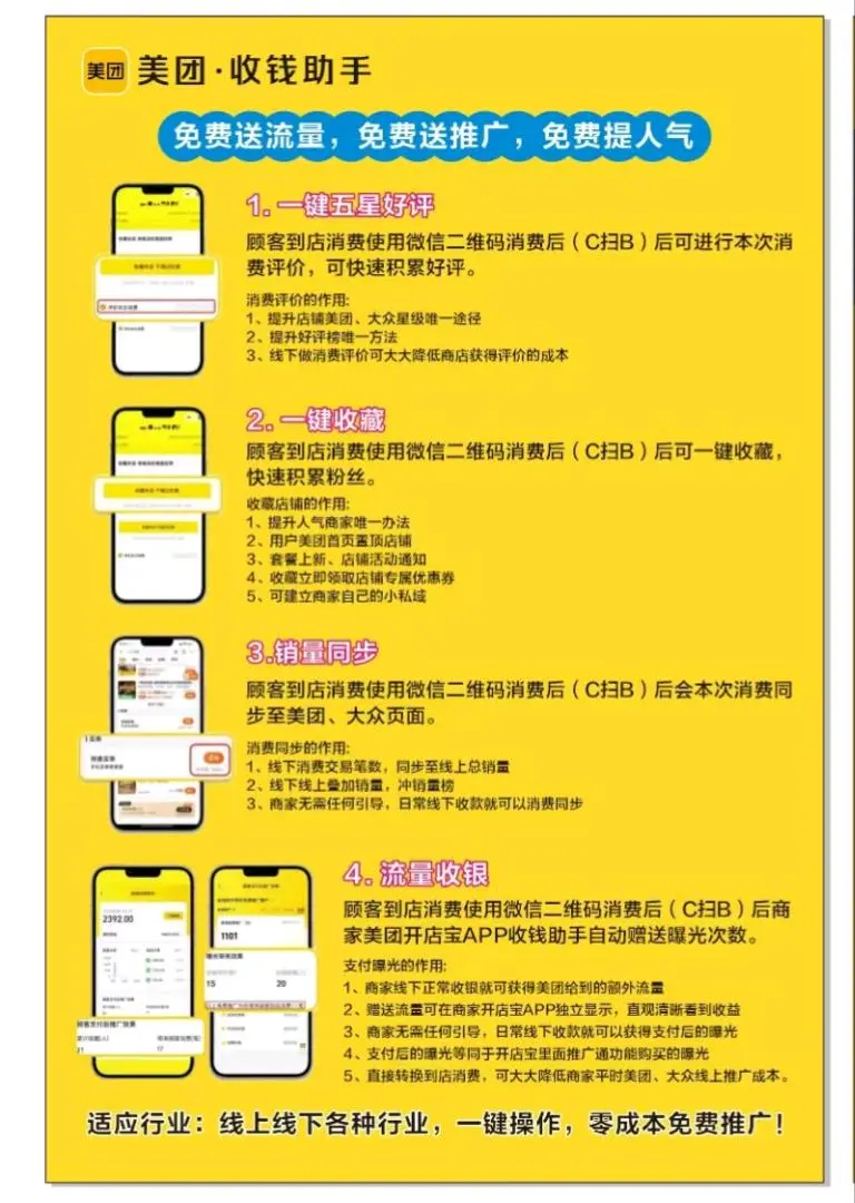 邓先生地推项目美团收单、美团收钱助手全国可做商家0费率万12分润