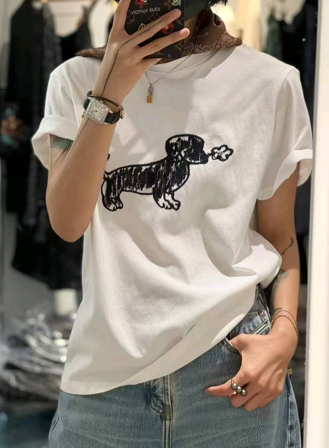 田女士品牌货源短袖白棉T