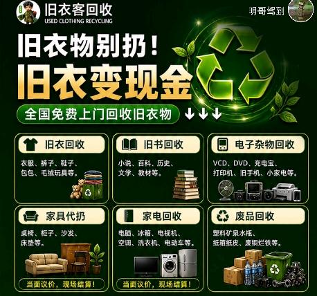 李凤旧衣服免费上门回收小程序推广0成本高佣金