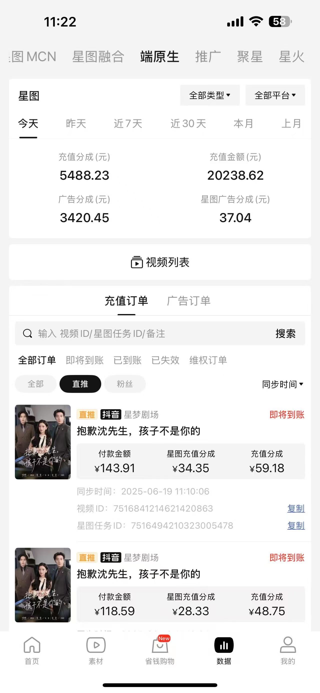 王赛坤其他供需短剧推广，日利润平均在*