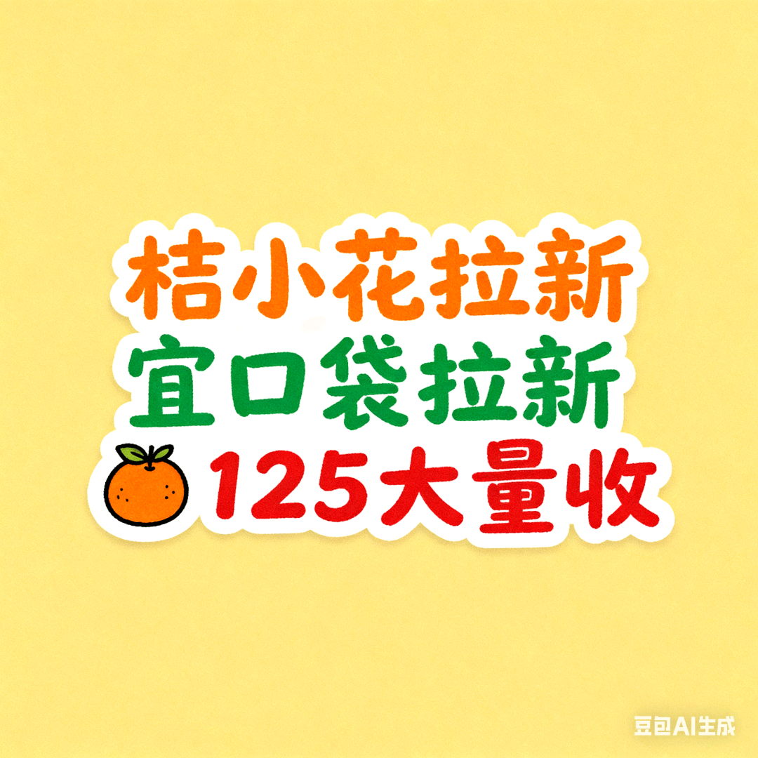 祁女士地推项目桔小花宜口袋