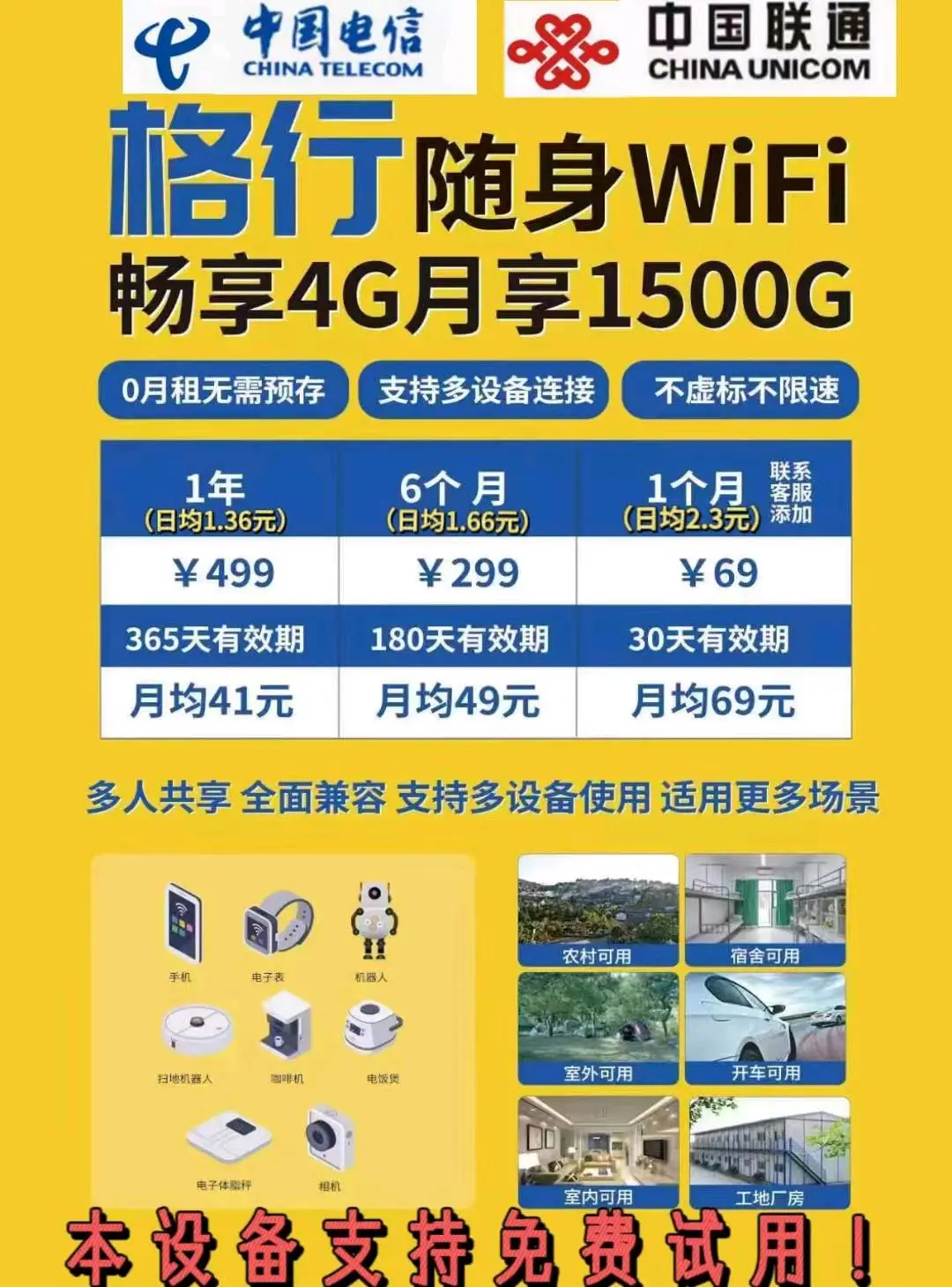 白女士地推项目格行随身wifi推广,250元/台,日结