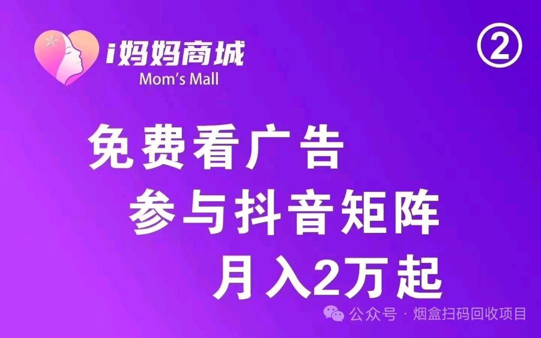 田先生加入i妈妈商城，享受12层网体80万人，广告+消费+闲置账号三项收益