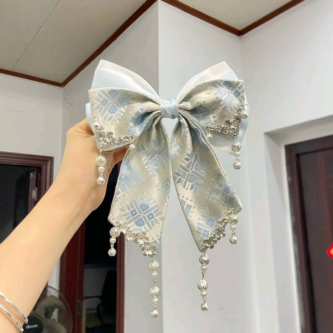 杨先生品牌货源广西非遗壮锦蝴蝶结发卡接批发合作