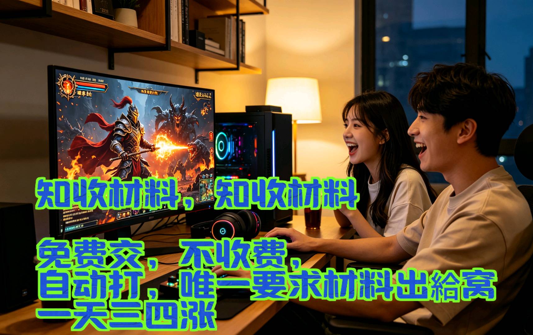贾先生找合伙人游戏搬砖，自动打怪，出材料