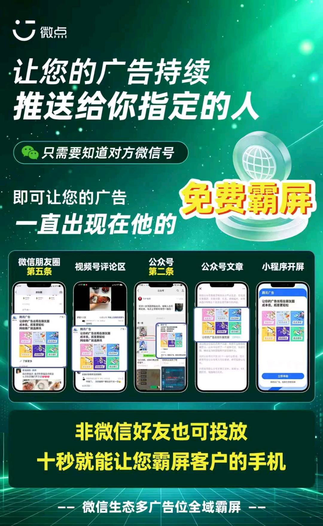祝先生乙方信息微信朋友圈广告投放:精准定向,低成本推广,诚招全国商家合作。