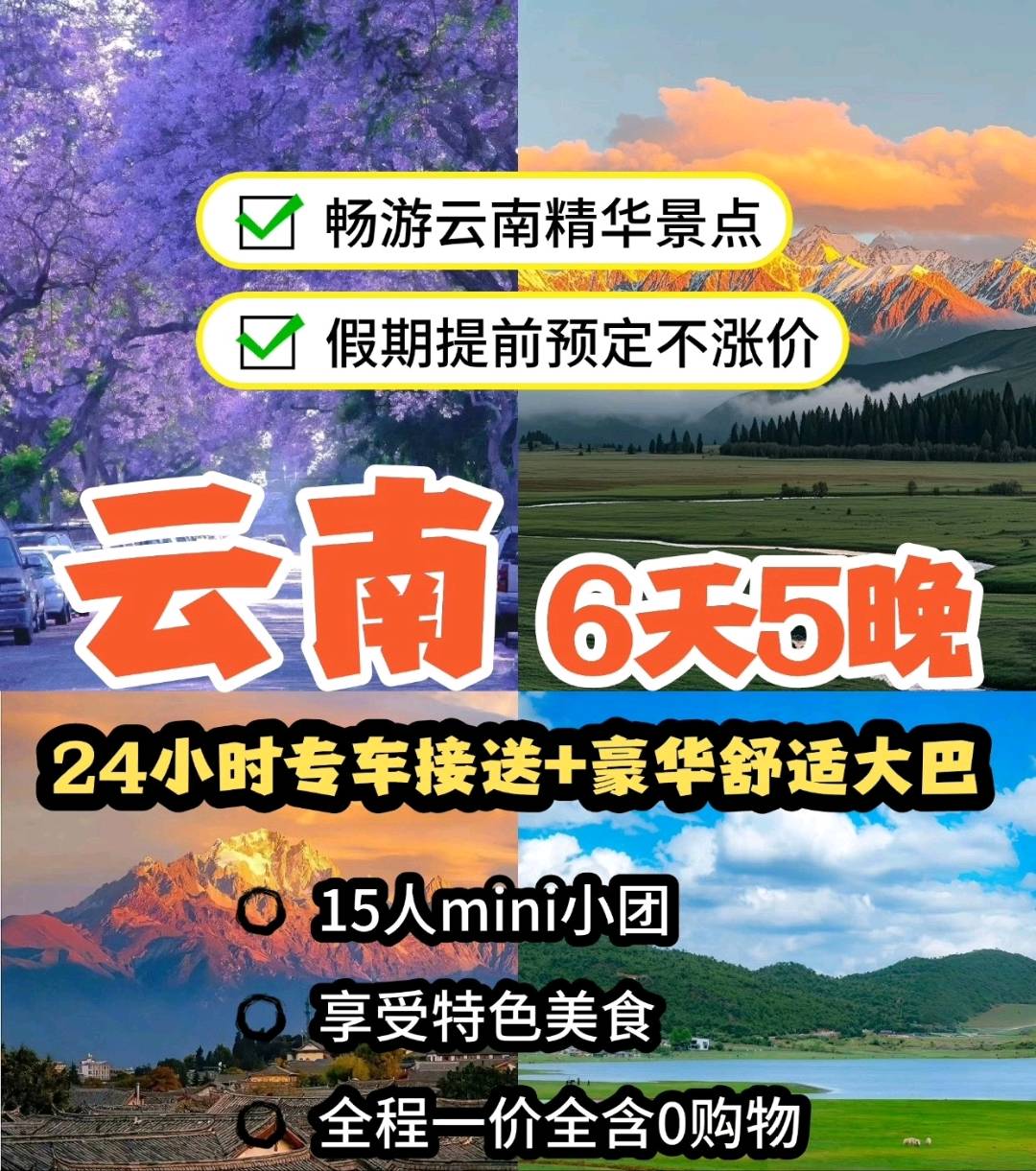 杨先生云南全境旅游，小包团，私人订制游玩，全程无购物