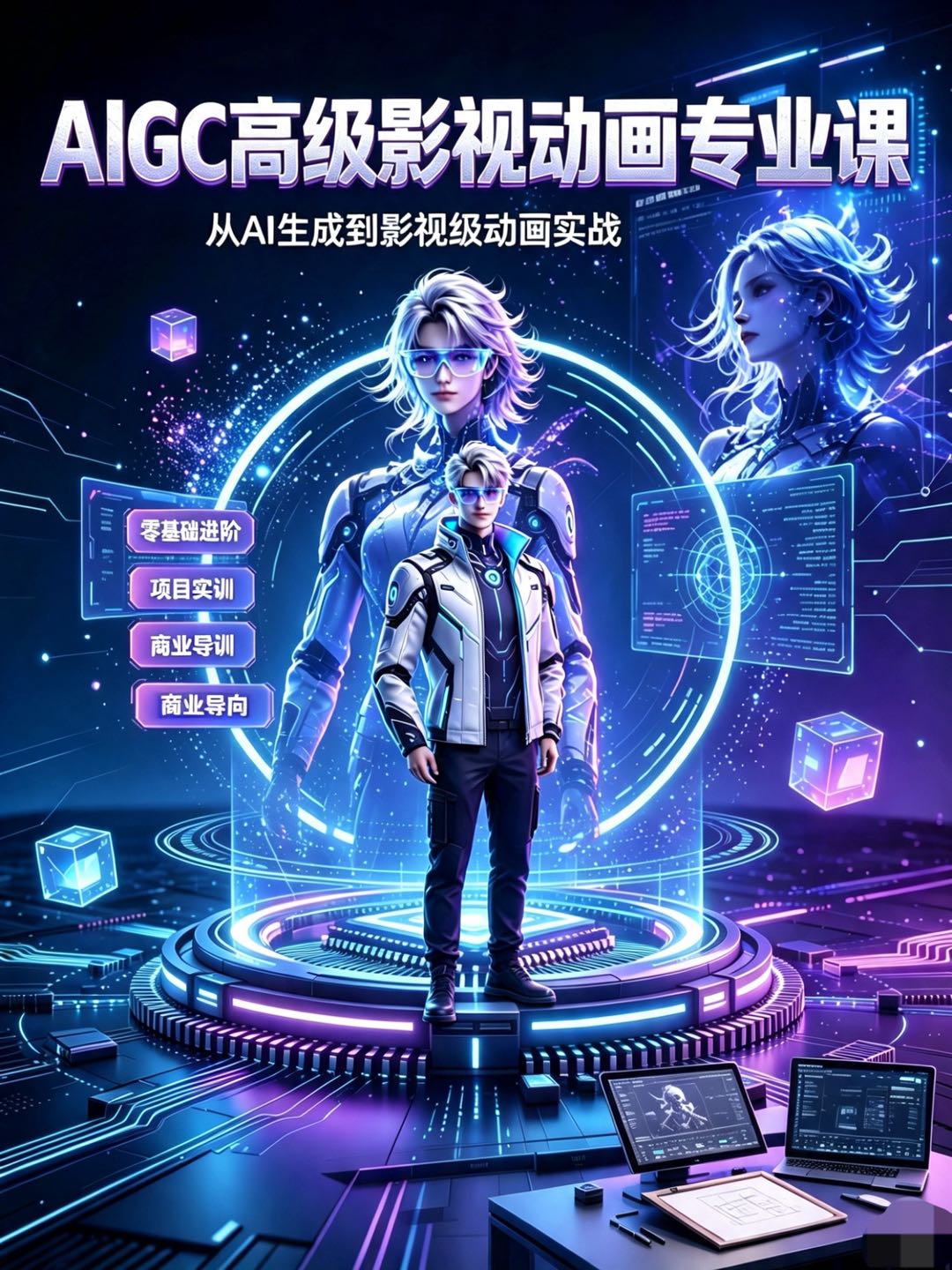 李鸿豪Ai漫剧3D仿真高帧制作，小白学习落地无忧