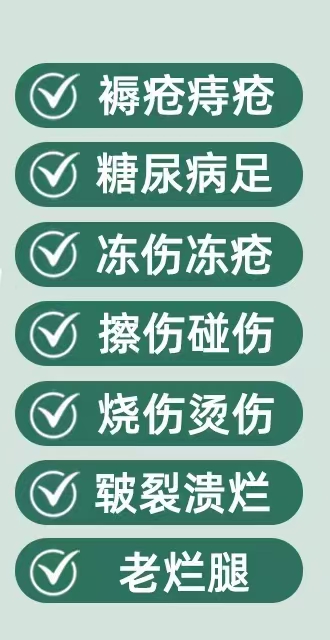 郑女士地推项目褥疮、足部溃破、老烂皮肤、痔疮、烫灼、冻伤、手脚干裂、磕碰外伤都适用