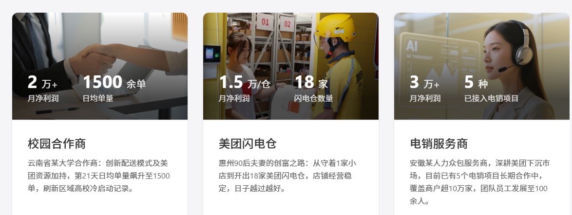 张先生美团专送众包高校电单车闪电仓企业资料整合