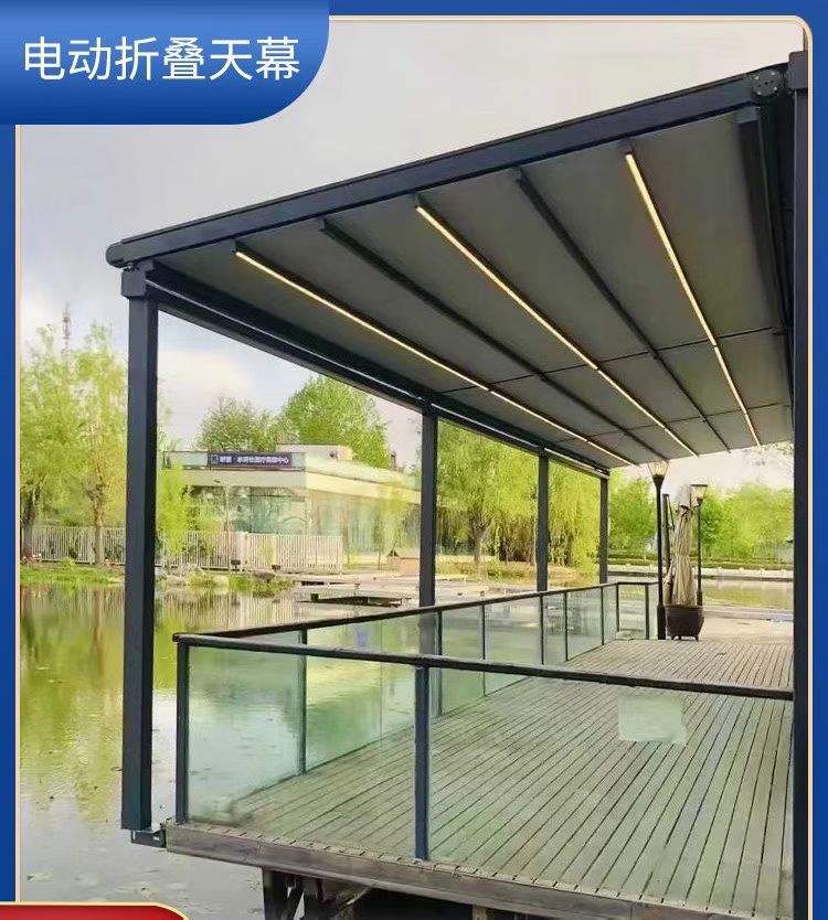 黄梓健地推项目推广阳光房、折叠天幕、凉亭、防风卷帘