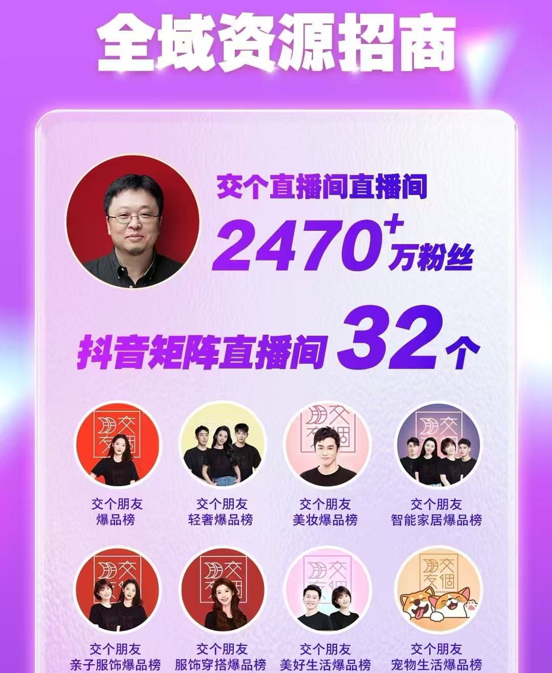 刘鑫销货渠道交个朋友全网招商，寻找优质品牌方深度合作