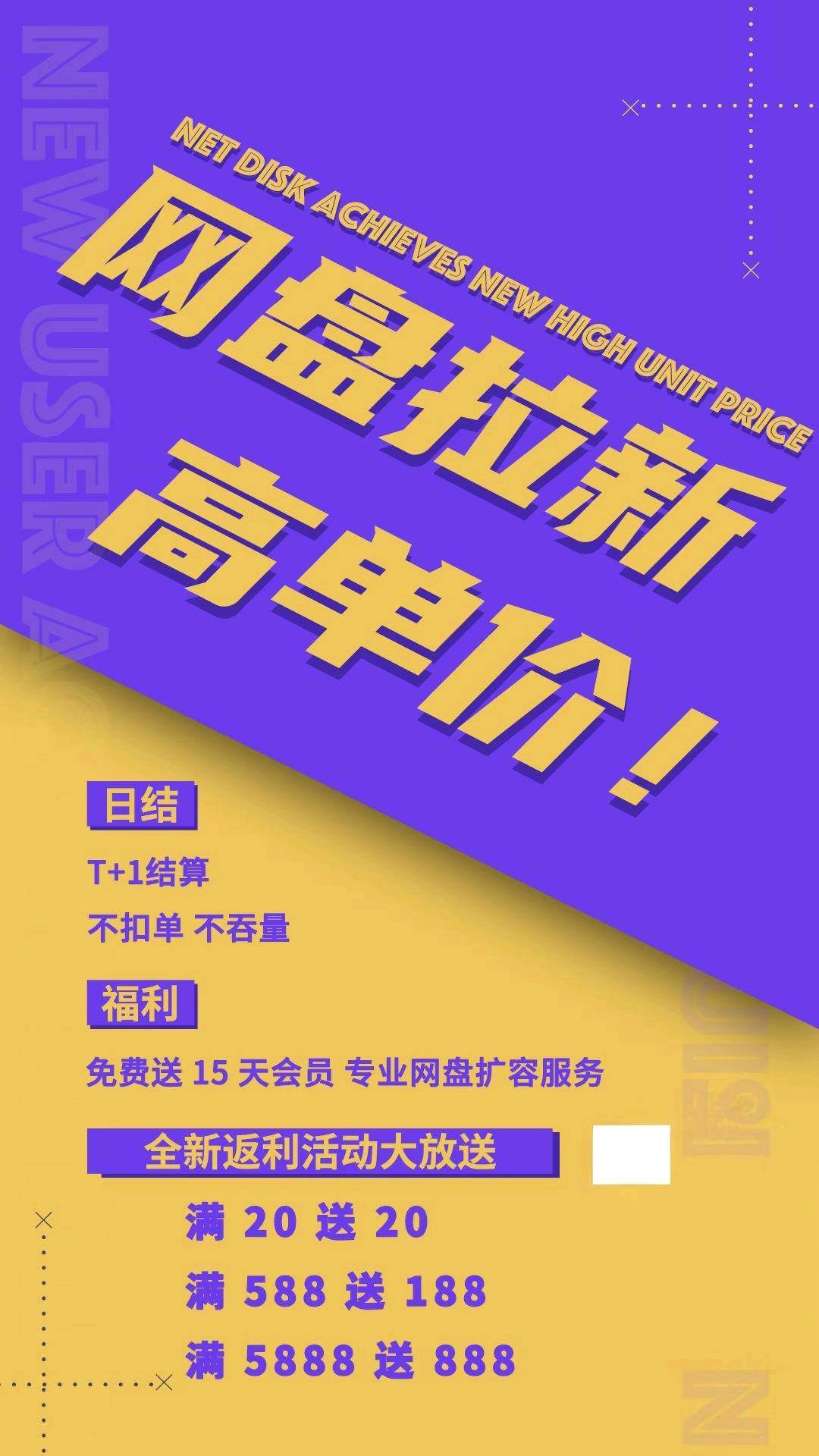 张先生其他供需网盘拉新！不扣量！出数据T1结算！